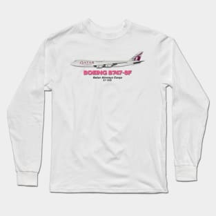 Boeing B747-8F - Qatar Airways Cargo Long Sleeve T-Shirt